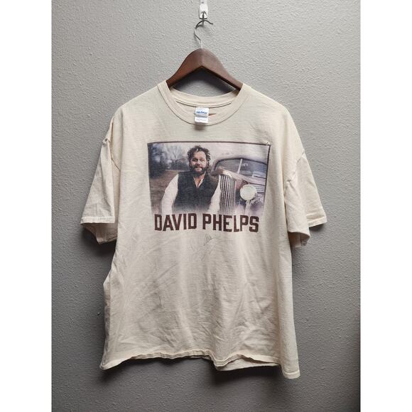 Vintage David Phelps Shirt Signed Concert Tee Gospel Music Photo Graphic XL - Picture 1 of 8
